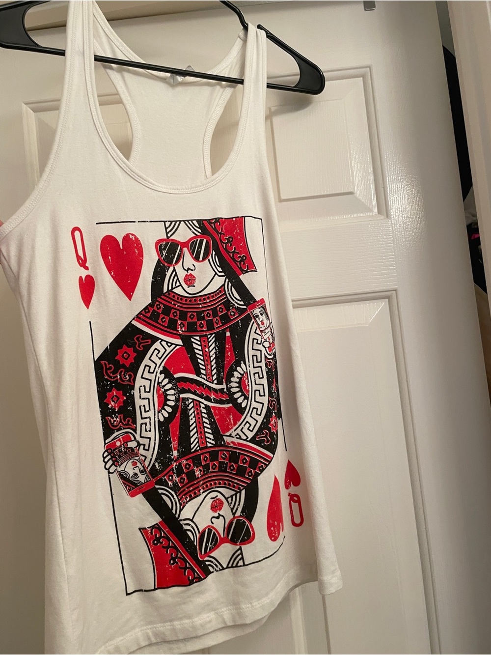 Red & Black Queen of Hearts Graphic Tank